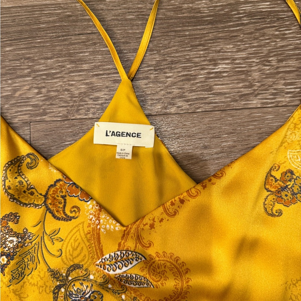 L'AGENCE Mustard Paisley Camisole - Picture 2 of 3